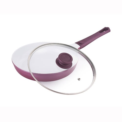 BERGNER Pánev keramická s poklicí 24 cm VIOFLAM BG-1972 BERGNER Pánev keramická s poklicí 24 cm VIOFLAM BG-1972