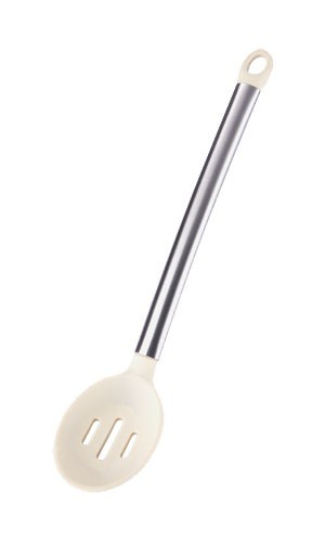 BERGNER Lžíce s otvory silikonová 34cm FLEXIKITCHEN, barva krémová BG-3362bezo