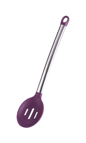 BERGNER Lžíce s otvory silikonová 34cm FLEXIKITCHEN, barva fialová BG-3362fial