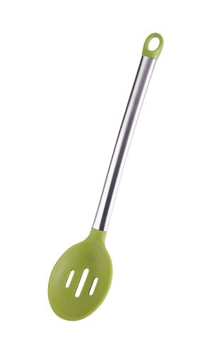 BERGNER Lžíce s otvory silikonová 34cm FLEXIKITCHEN, barva zelená BG-3362zele BERGNER Lžíce s otvory silikonová 34cm FLEXIKITCHEN, barva zelená BG-3362zele