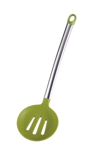 Sběračka s otvory silikonová 35cm FLEXIKITCHEN, barva zelená
