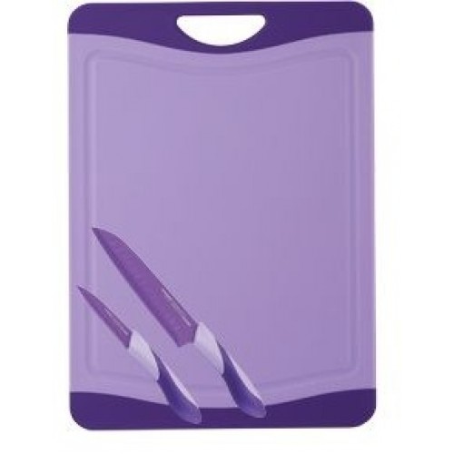 BERGNER Krájecí prkénko antibakteriální s nožema - sada 3 ks BG-4087fial