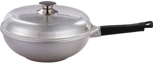 BERGNER Pánev WOK s nepřilnavým povrchem a poklicí 28 cm, SILVER EDGE BG-6704