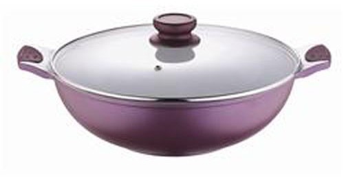 BERGNER Pánev keramická WOK s poklicí 30 cm VIOFLAM BG-6753
