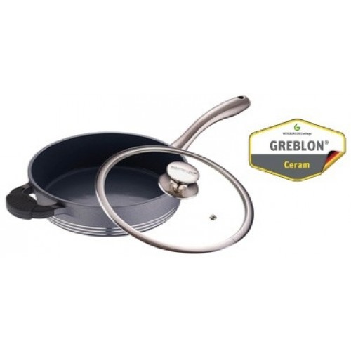 BERGNER Pánev s keramickým povrchem 28 cm SPECTACULAR šedá BG-6787seda