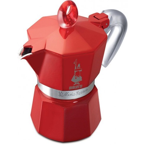 BIALETTI Moka Glossy konvička, 3 porce, hliník - červená 2140199312