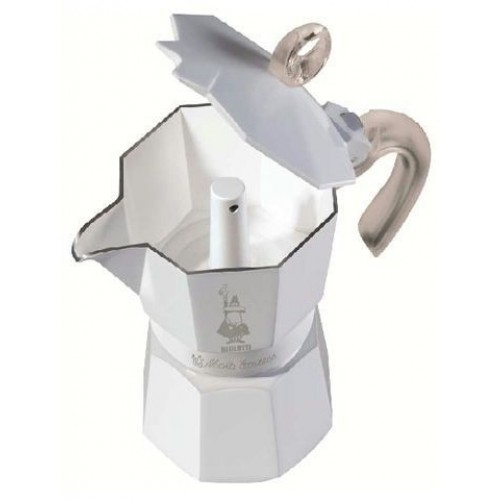 BIALETTI Moka Glossy konvička, 1 porce, hliník - bílá 2140199313