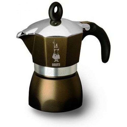 BIALETTI Dama Glamour konvička, 3 porce, hliník - tmavě hnědá 2160199318 BIALETTI Dama Glamour konvička, 3 porce, hliník - tmavě hnědá 2160199318