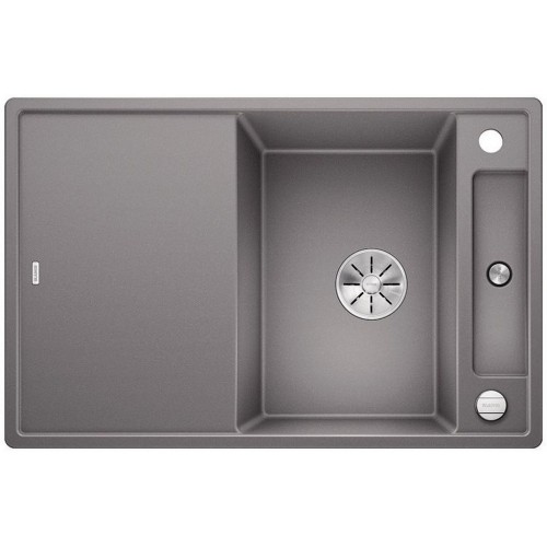 BLANCO AXIA III 45 S-F InFino Silgranit aluminium dřez vpravo s excentrem přísl.dřevo 523195