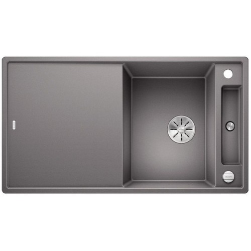 BLANCO AXIA III 5 S-F IF silgranit aluminium dřez vpravo s excentrem přísluš. sklo 523233