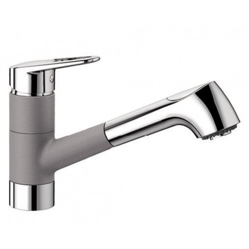 BLANCO NOTIS-S HD Silgranit-look aluminium/chrom 523254