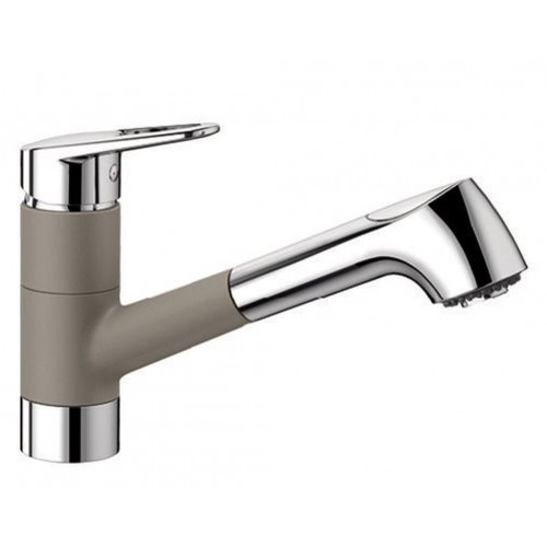 BLANCO NOTIS-S HD Silgranit-look tartufo/chrom 523259