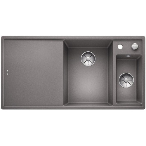 BLANCO AXIA III 6 S-F InFino Silgranit aluminium dřev.deska dřez vpravo s exc. 523485