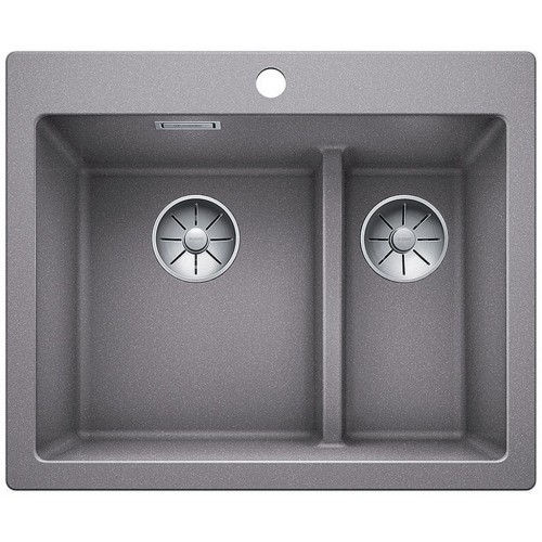 BLANCO PLEON 6 Split InFino Silgranit aluminium s excentrem 523698