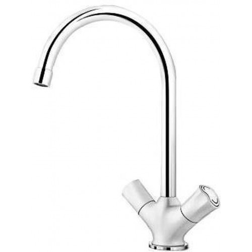 BLANCO Amona dřezová baterie Silgranit-look, bílá/chrom 520772