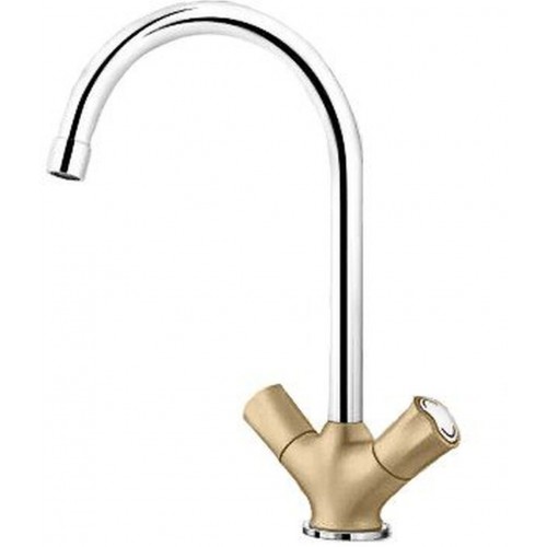 BLANCO Amona dřezová baterie Silgranit-look, béžová champagne/chrom 520774