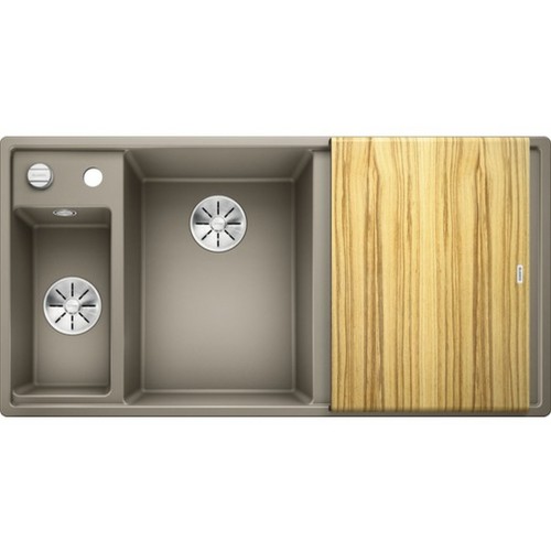 BLANCO Axia III 6 S InFino dřez, s excentrem SILGRANIT, levý, tartufo 524650