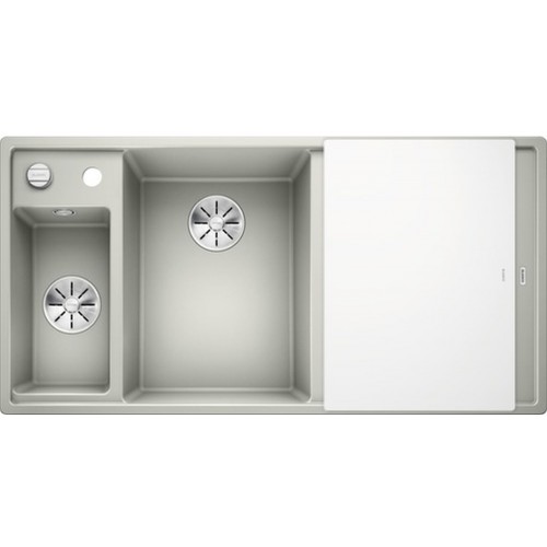 BLANCO Axia III 6 S InFino dřez, s excentrem SILGRANIT, levý, perlově šedá 524656