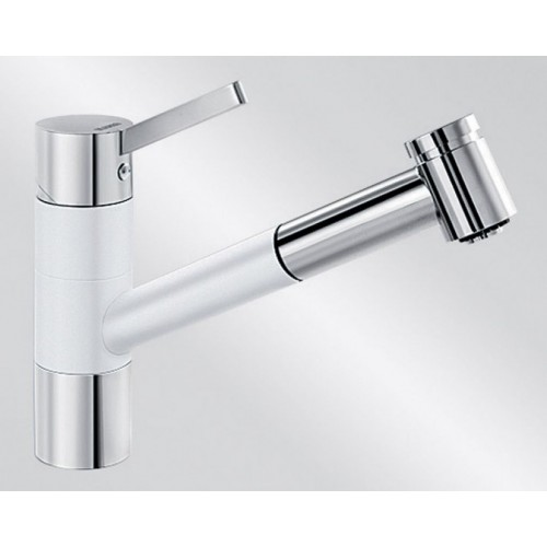 BLANCO Tivo - S dřezová baterie Silgranit, beztlaková, bílá/chrom 518428