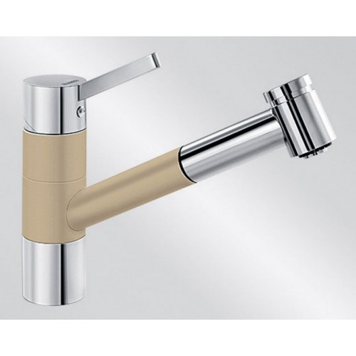 BLANCO Tivo - S dřezová baterie Silgranit, beztlaková, béžová champagne/chrom 518430 BLANCO Tivo - S dřezová baterie Silgranit, beztlaková, béžová champagne/chrom 518430