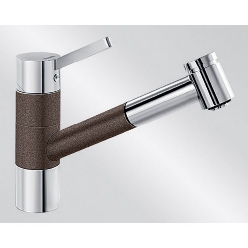 BLANCO Tivo - S dřezová baterie Silgranit, beztlaková, kávová/chrom 518432