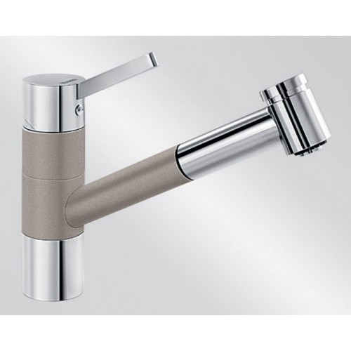 BLANCO Tivo - S dřezová baterie Silgranit, beztlaková, tartufo/chrom 518433