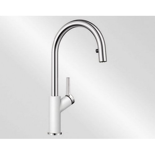 BLANCO Carena-S dřezová baterie Silgranit®-look, bílá/chrom 520984 BLANCO Carena-S dřezová baterie Silgranit®-look, bílá/chrom 520984
