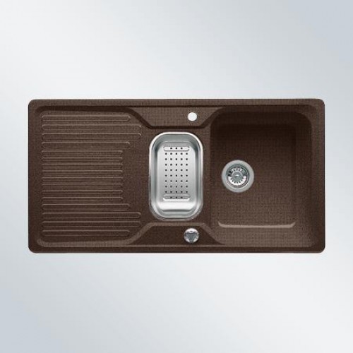 BLANCO Classic 6 S dřez s excentrem, příslušenství nerez, kávová 514984