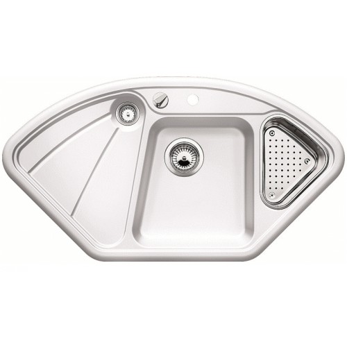 BLANCO Delta dřez keramika PuraPlus bílá matná 512277