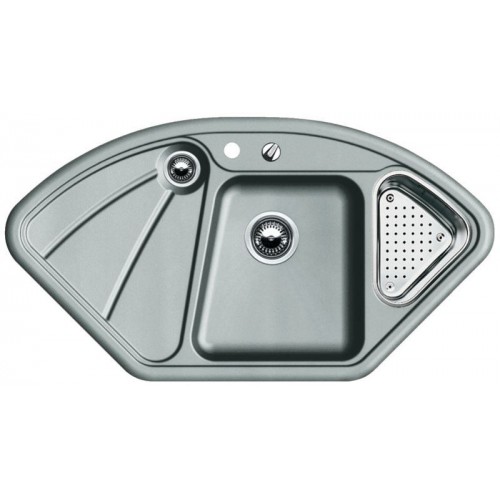 BLANCO Delta dřez keramika PuraPlus aluminium 512278