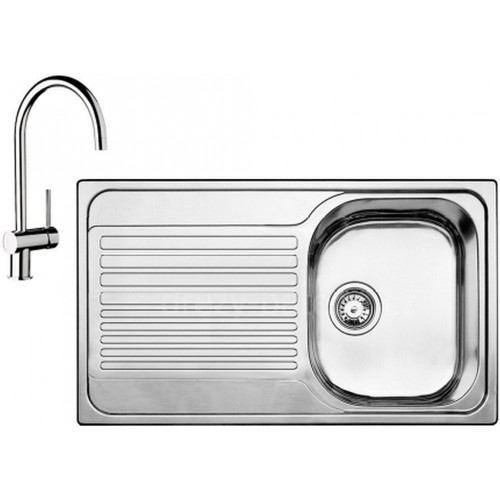 BLANCO set TIPO 45 S nerez přírodní lesk 860 x 500 mm 511942 + MIDA baterie chrom 517742 BLANCO set TIPO 45 S nerez přírodní lesk 860 x 500 mm 511942 + MIDA baterie chrom 517742