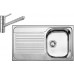 BLANCO set TIPO 45 S nerez přírodní lesk 860 x 500 mm 511942 + KANO-S baterie chrom 521503
