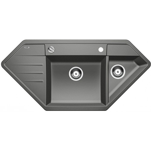 BLANCO Lexa 9 E dřez s excentrem, včetně sifonu, aluminium 515097