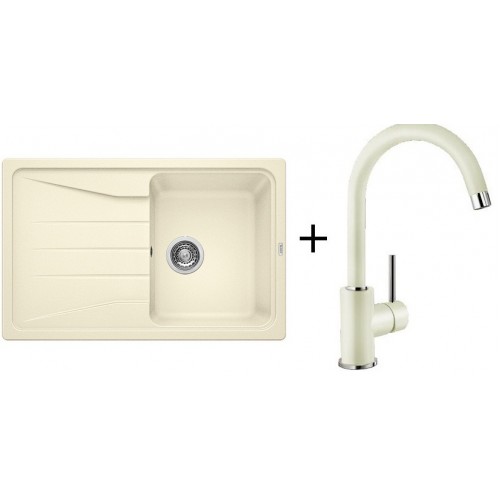 BLANCO Set dřez SONA 45 S Silgranit + baterie MIDA jasmín