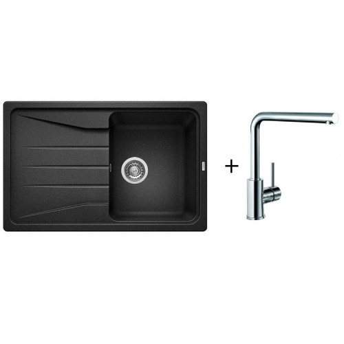 BLANCO Set dřez SONA 45 S Silgranit antracit + baterie MILA chrom BLANCO Set dřez SONA 45 S Silgranit antracit + baterie MILA chrom