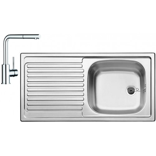 BLANCO set TOP EES přírodní nerez 860 x 435 mm + MILA-S baterie chrom BLANCO set TOP EES přírodní nerez 860 x 435 mm + MILA-S baterie chrom