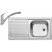 BLANCO set TOP EES přírodní nerez 860 x 435 mm + BRAVON-S baterie chrom