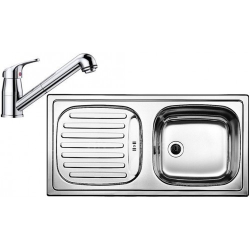 BLANCO set FLEX přírodní nerez 860 x 435 mm + DARAS-S baterie chrom BLANCO set FLEX přírodní nerez 860 x 435 mm + DARAS-S baterie chrom