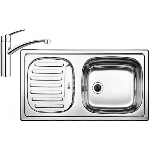 BLANCO set FLEX MINI nerez přírodní lesk 780 x 435 mm + NEA baterie chrom