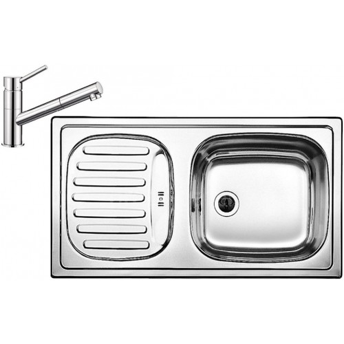 BLANCO set FLEX MINI nerez přírodní lesk 780 x 435 mm + KANO-S baterie chrom BLANCO set FLEX MINI nerez přírodní lesk 780 x 435 mm + KANO-S baterie chrom