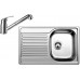 BLANCO set TIPO 45 S Compact nerez profilovaný 780 x 500 mm 513675 + DARAS-S baterie chrom 517731