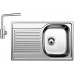 BLANCO set TIPO 45 S Compact nerez profilovaný 780 x 500 mm 513675 + MILA-S baterie chrom 519810