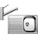 BLANCO set TIPO 45 S Compact nerez profilovaný 780 x 500 mm 513675 + KANO-S baterie chrom 521503