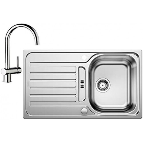 BLANCO set LANTOS 45 S nerez kartáčovaný s excentrem 860 x 500 mm 514008 + MIDA baterie chrom 517742 BLANCO set LANTOS 45 S nerez kartáčovaný s excentrem 860 x 500 mm 514008 + MIDA baterie chrom 517742