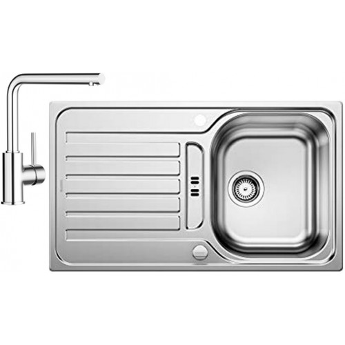 BLANCO set LANTOS 45 S nerez kartáčovaný s excentrem 860 x 500 mm 514008 + MILA baterie chrom 519414 BLANCO set LANTOS 45 S nerez kartáčovaný s excentrem 860 x 500 mm 514008 + MILA baterie chrom 519414