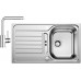 BLANCO set LANTOS 45 S nerez kartáčovaný s excentrem 860 x 500 mm 514008 + MILA baterie chrom 519414