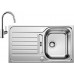 BLANCO set LANTOS 45 S nerez kartáčovaný s excentrem 860 x 500 mm 514008 + MIDA-S baterie chrom 521454