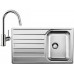 BLANCO set LIVIT 45 S Salto nerez kartáčovaný 860 x 500 mm 514786 + MIDA-S baterie chrom 521454