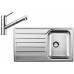 BLANCO set LIVIT 45 S Salto nerez kartáčovaný 860 x 500 mm 514786 + KANO-S baterie chrom 521503