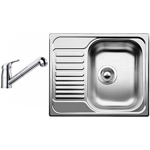 BLANCO set Tipo 45 S mini 3 1/2 nerez kartáčovaný 605 x 500 mm 516053 + DARAS-S baterie chrom 517731 BLANCO set Tipo 45 S mini 3 1/2 nerez kartáčovaný 605 x 500 mm 516053 + DARAS-S baterie chrom 517731